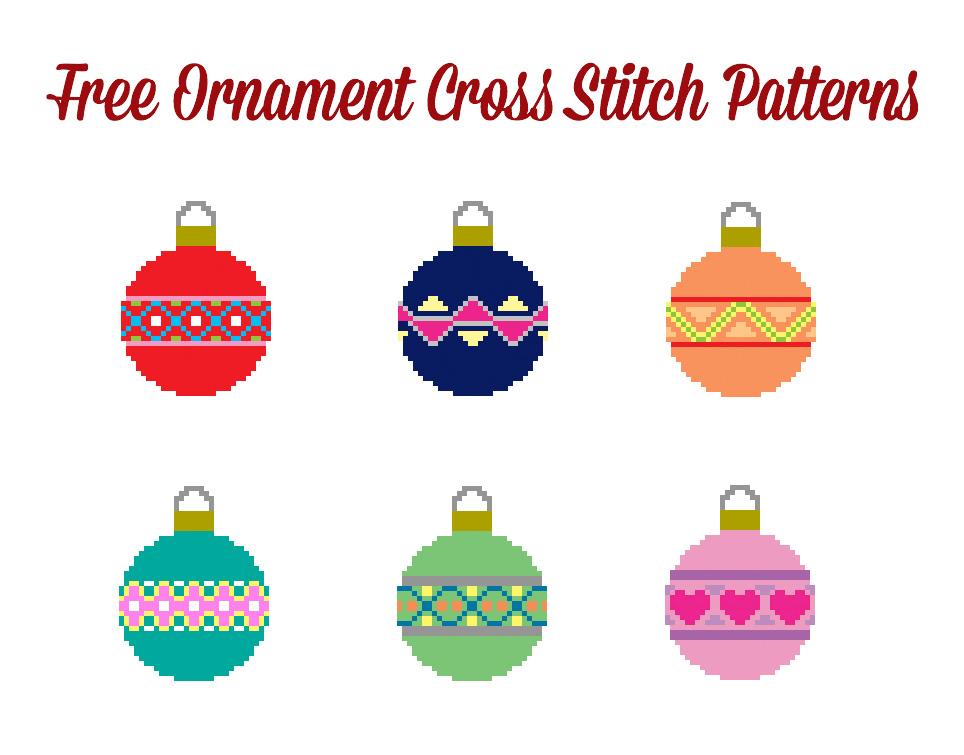 cross stitch Christmas ornaments
