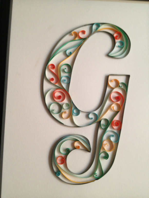 Quilled Monogram from Hugs are Fun