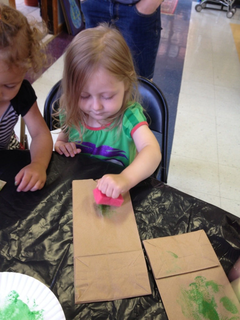 Paper Bag Frog Puppet from Hugs are Fun