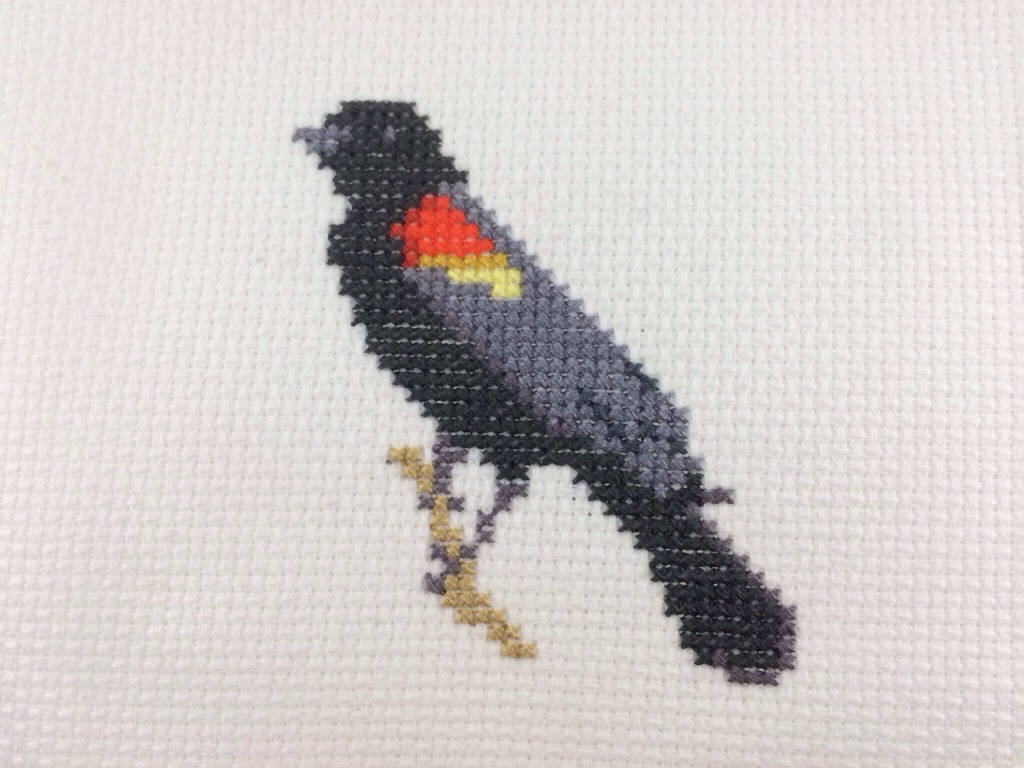 Redwing Blackbird Cross Stitch Pattern by Hugs are Fun