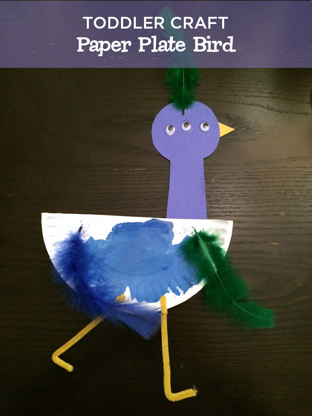 Toddler Craft - Paper Plate Bird by Hugs are Fun