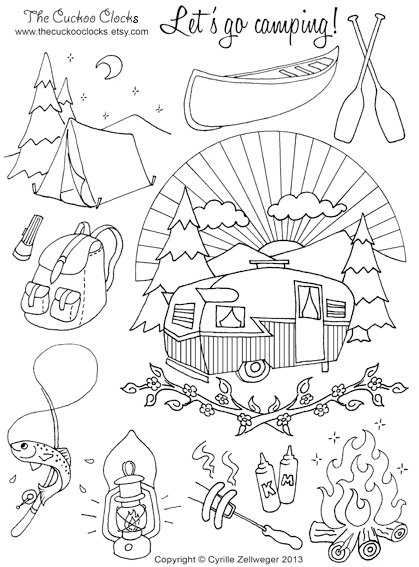 Camping Embroidery Patterns