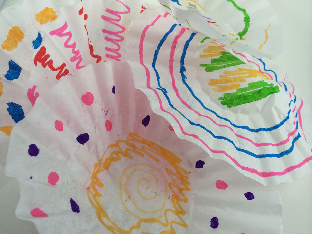 Coffee Filter Flowers by Hugs are Fun