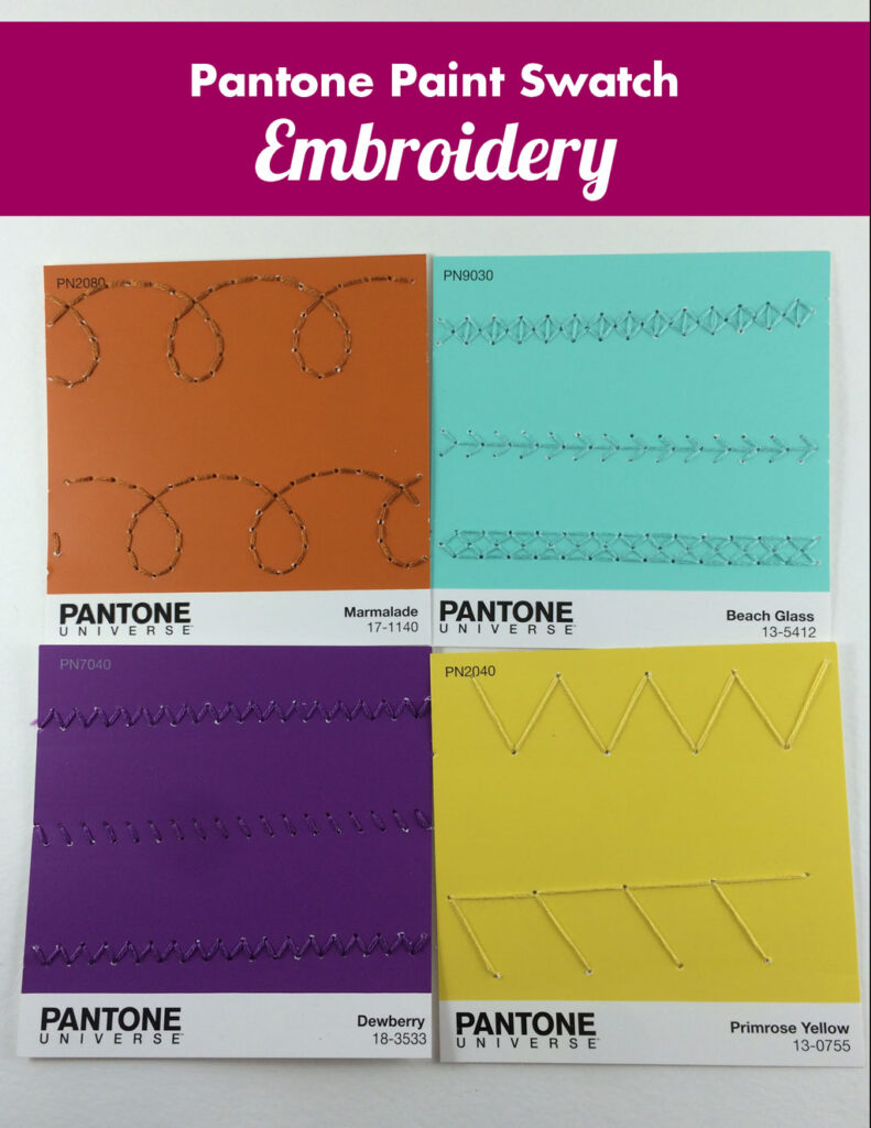 Pantone Paint Swatch Embroidery by Hugs are Fun