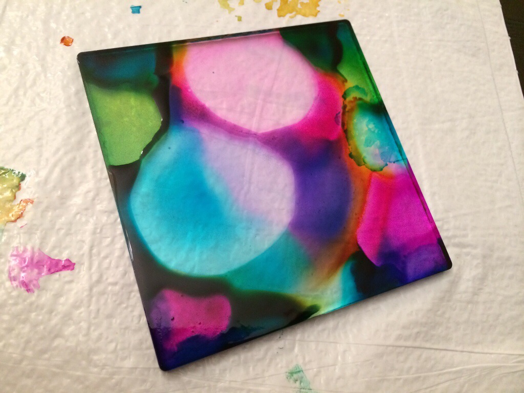 WIP Wednesday Alcohol Ink by Hugs are Fun