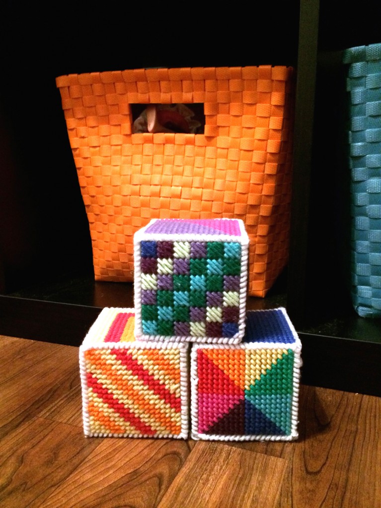 Plastic Canvas Baby Blocks by Hugs are Fun