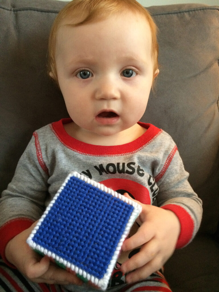 Plastic Canvas Baby Blocks by Hugs are Fun