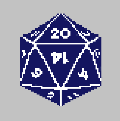 20 Sided Die Cross Stitch Pattern by Hugs are Fun