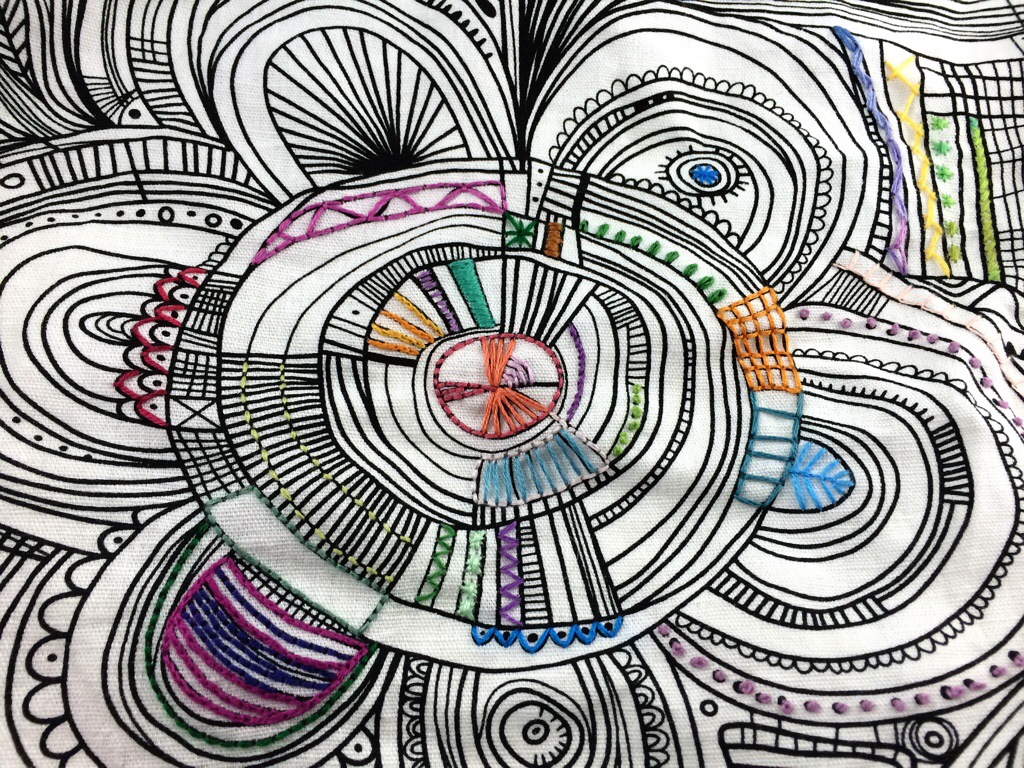 WIP Wednesday - Doodle Stitch Along by Hugs are Fun