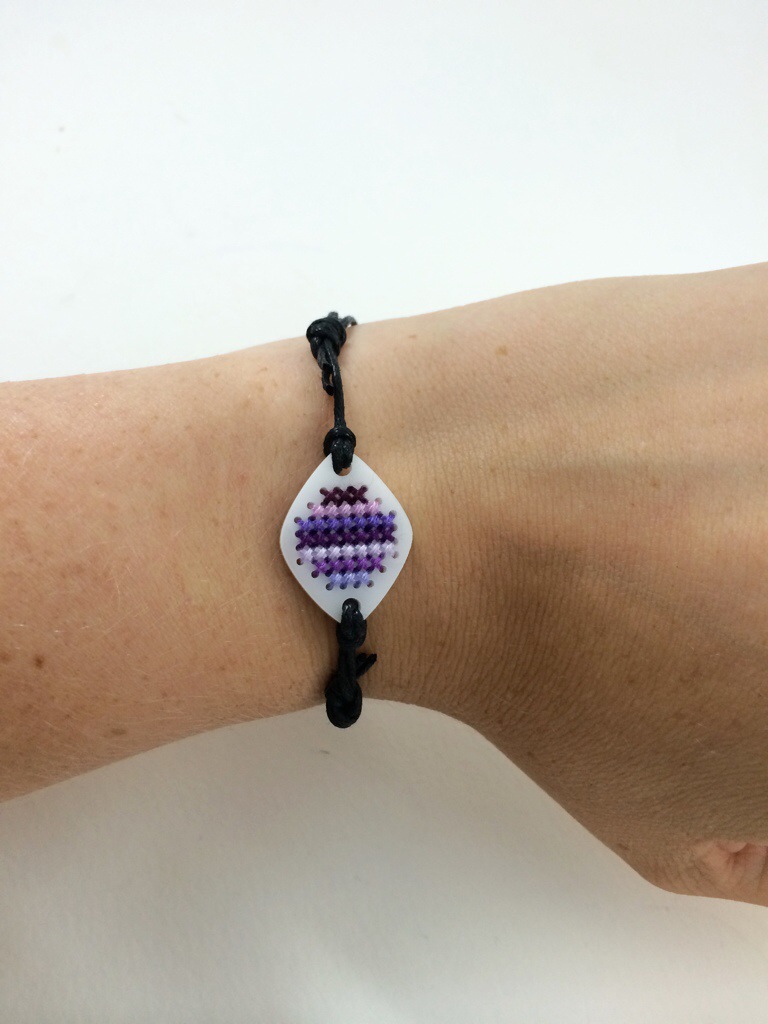 Cross Stitched Name Hoops by Hugs are Fun