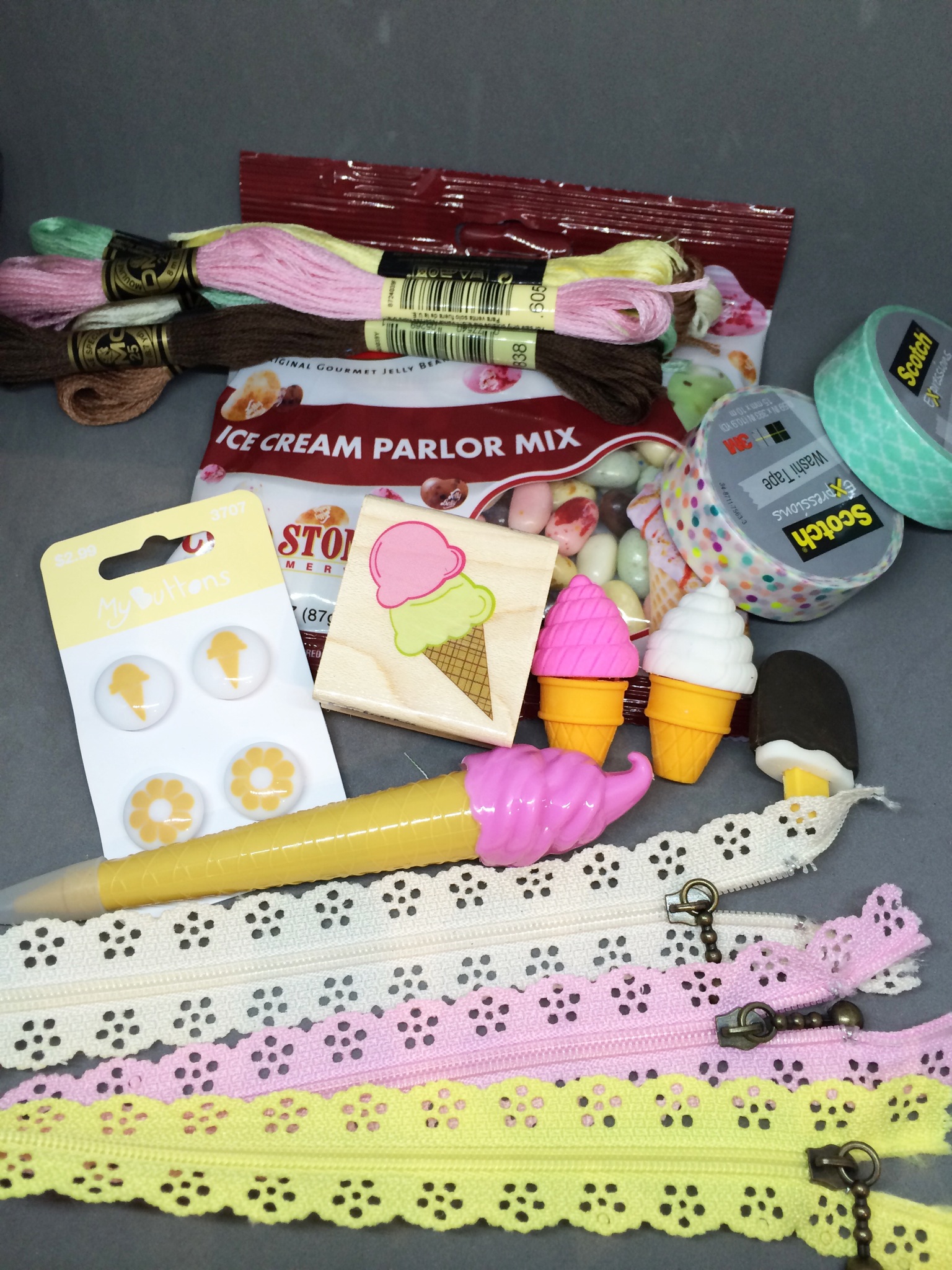 Ice Cream Pencil Case Swap - What I Sent by Hugs are Fun