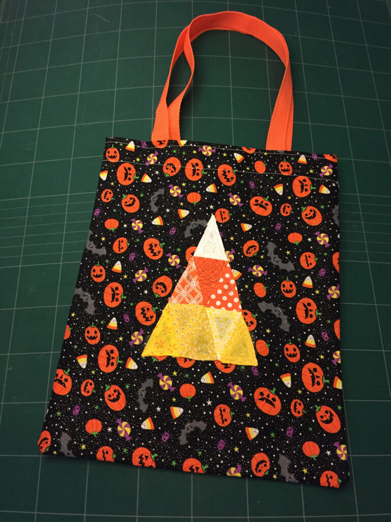 Halloween English Paper Pieced Candy Corn Pattern and Trick or Treat Bag from Hugs are Fun are Fun