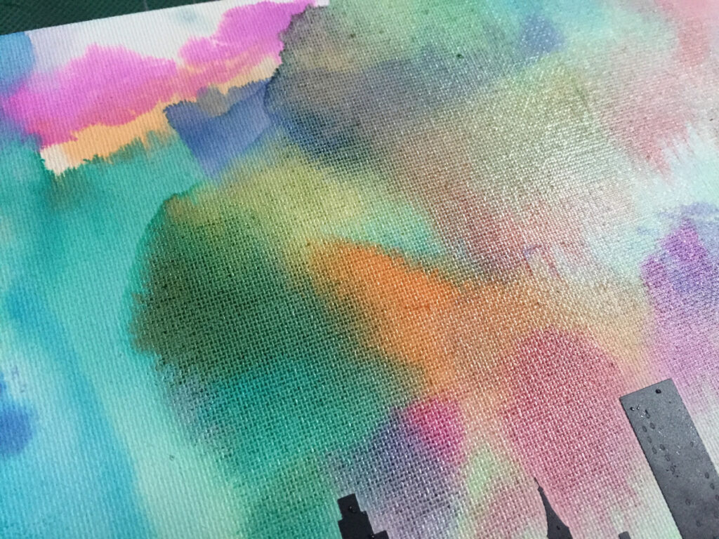 Silhouette Tissue Paper Canvas Art by Hugs are Fun
