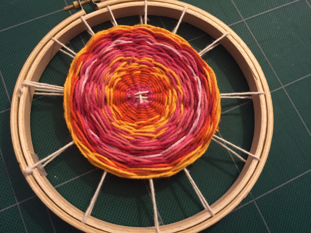 Circular Weaving with Baker's Twine from Hugs are Fun