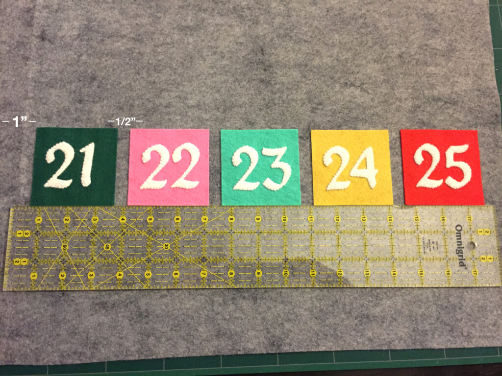 Modern Felt Advent Calendar Tutorial from Hugs are Fun