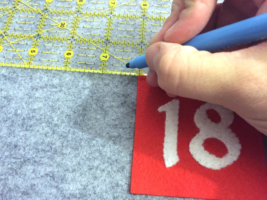 Modern Felt Advent Calendar Tutorial from Hugs are Fun
