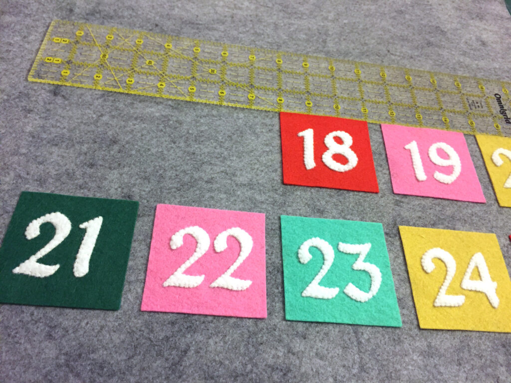 Modern Felt Advent Calendar Tutorial from Hugs are Fun