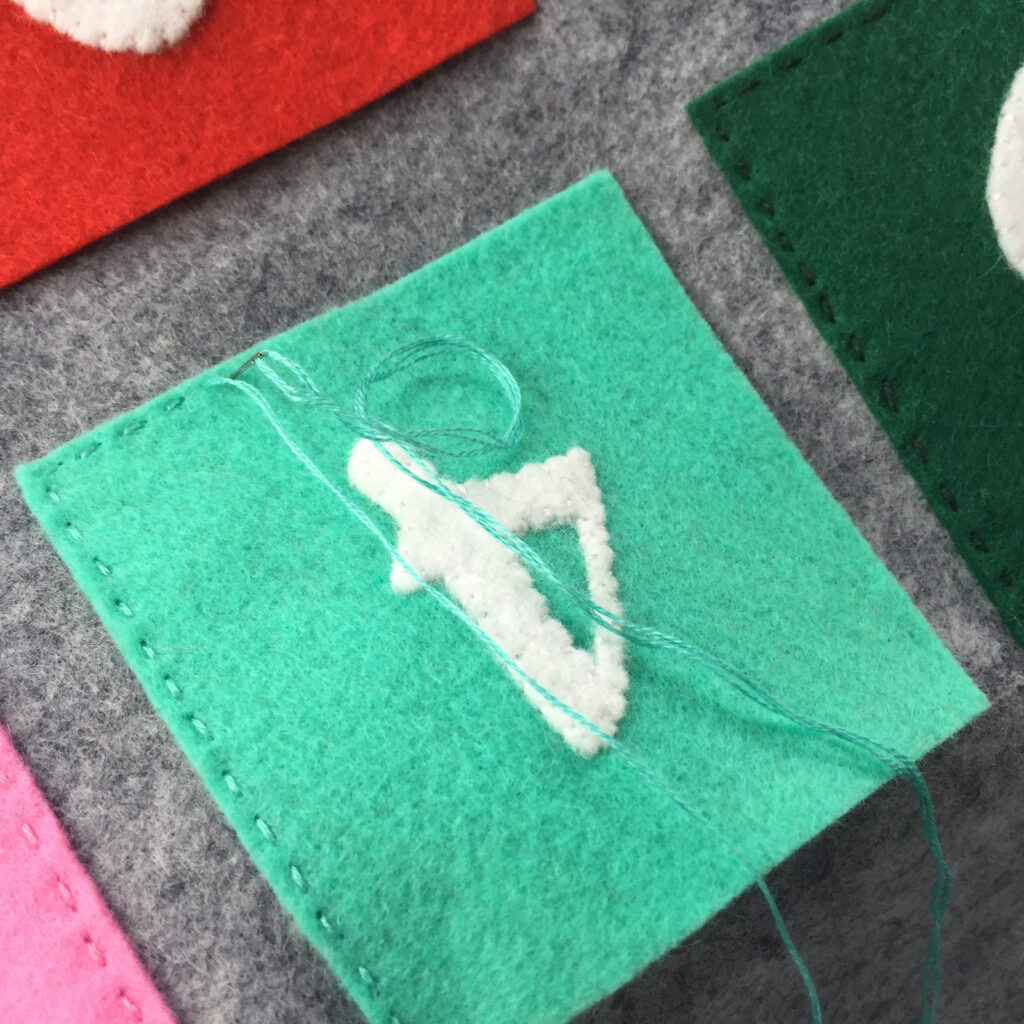 Modern Felt Advent Calendar Tutorial from Hugs are Fun