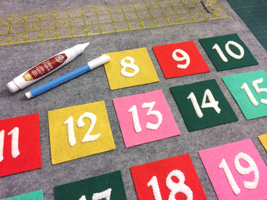 Modern Felt Advent Calendar Tutorial from Hugs are Fun