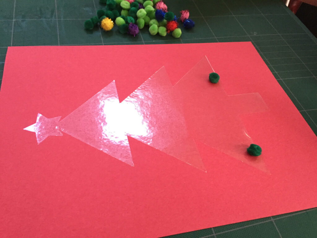 Silhouette Pom Pom Christmas Tree from Hugs are Fun