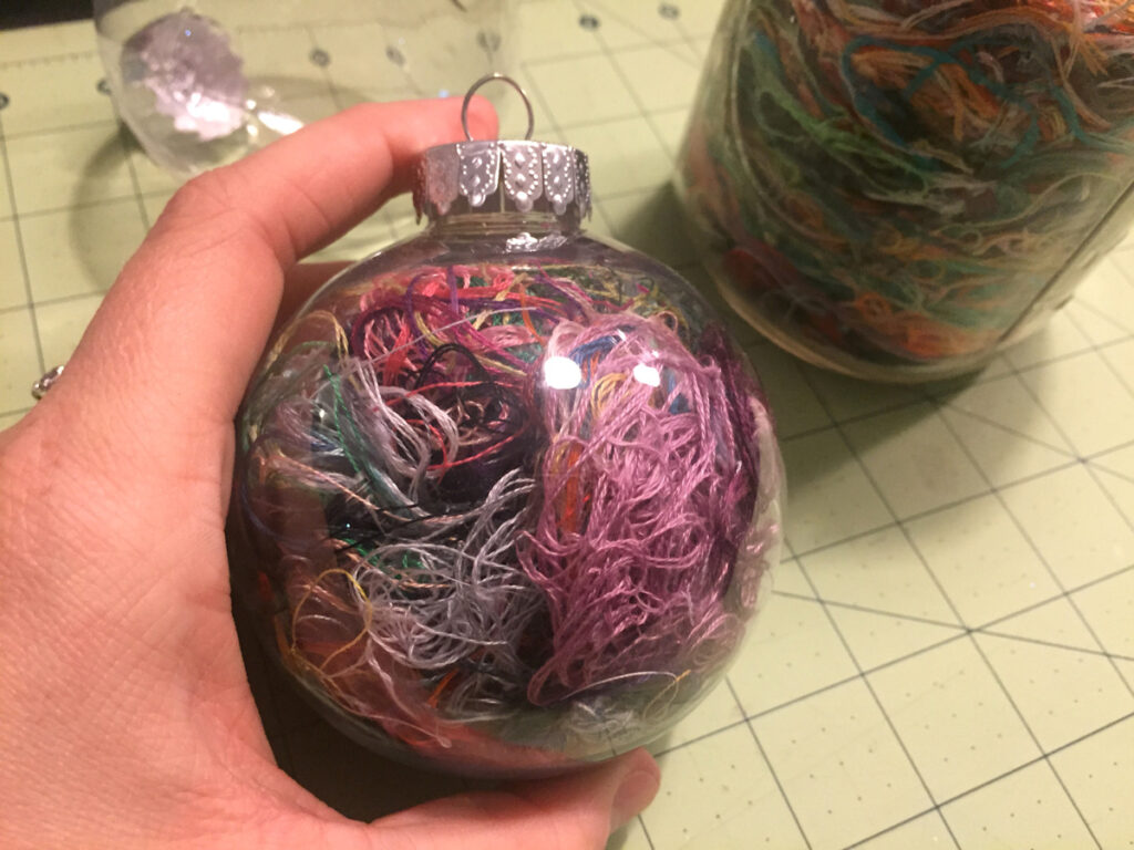 Embroidery Floss Ornaments from Hugs are Fun
