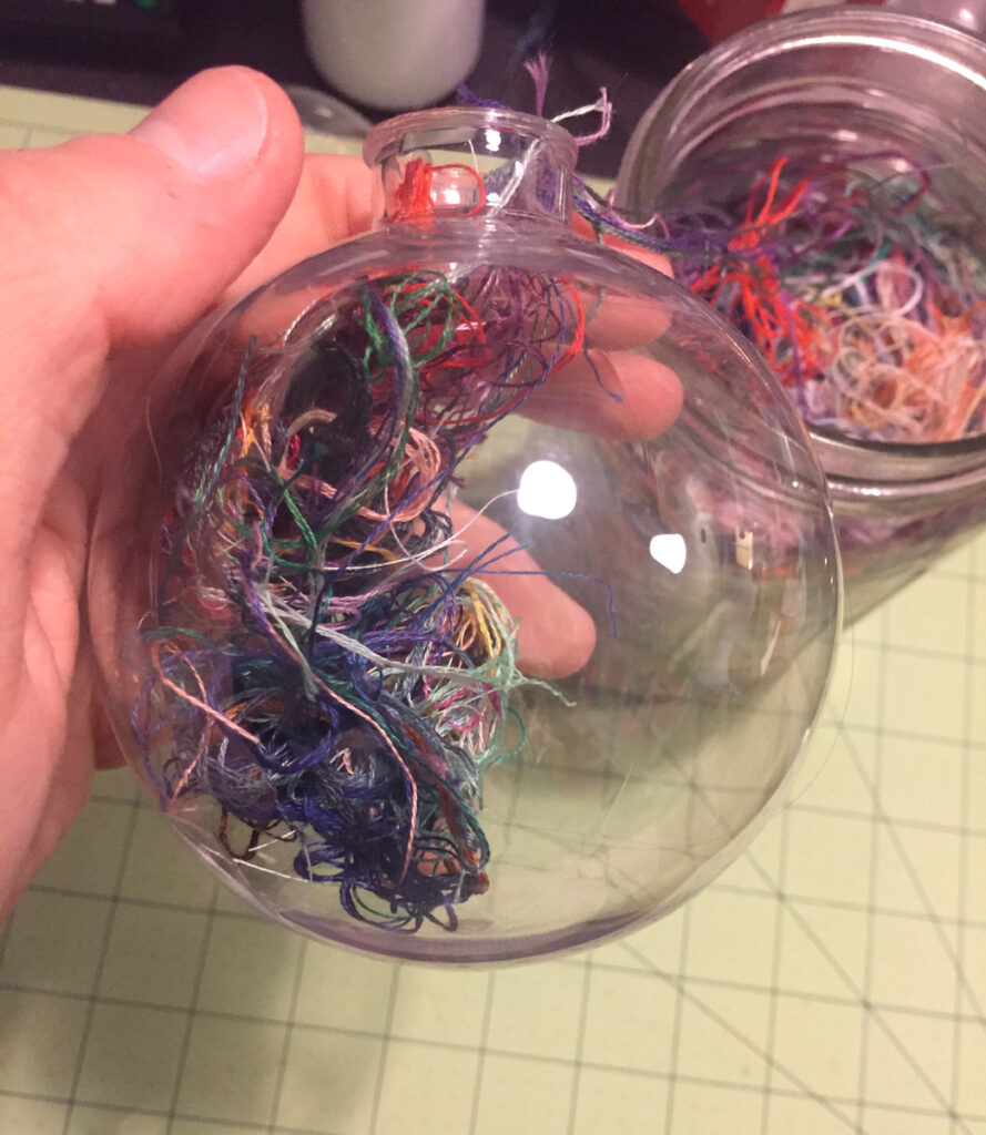 Embroidery Floss Ornaments from Hugs are Fun
