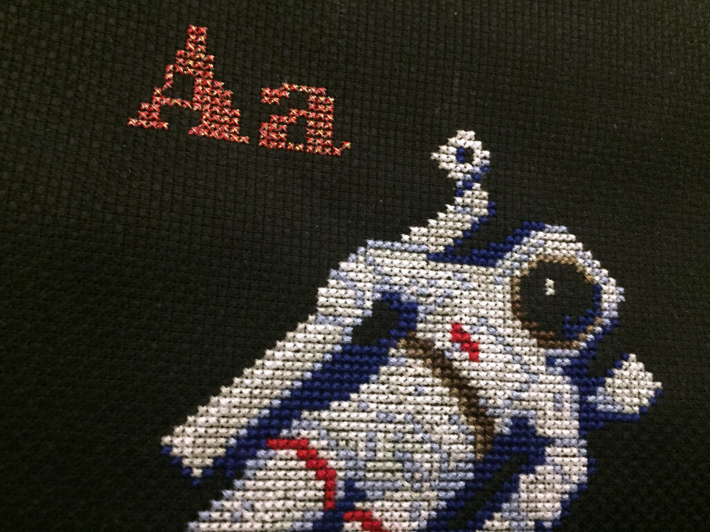 Astronaut Cross Stitch from Hugs are Fun