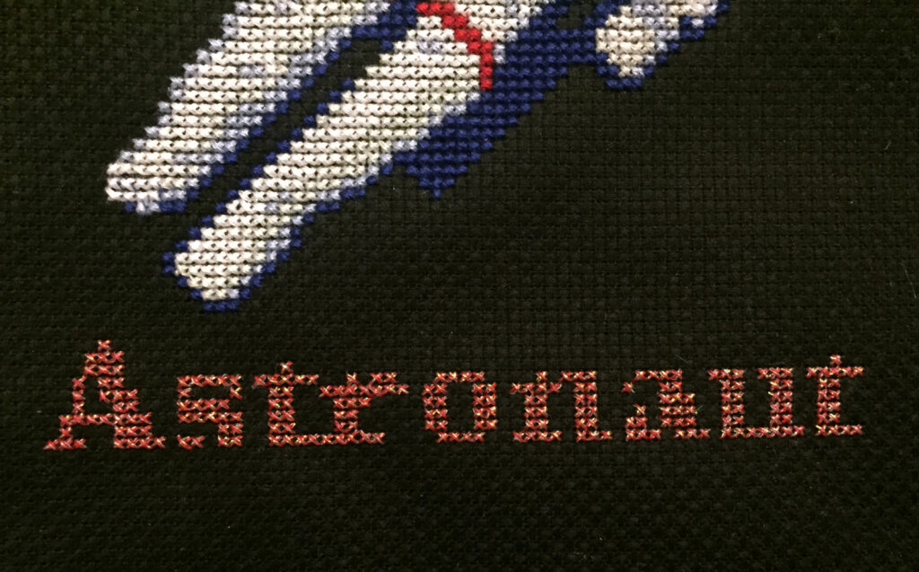 Astronaut Cross Stitch from Hugs are Fun
