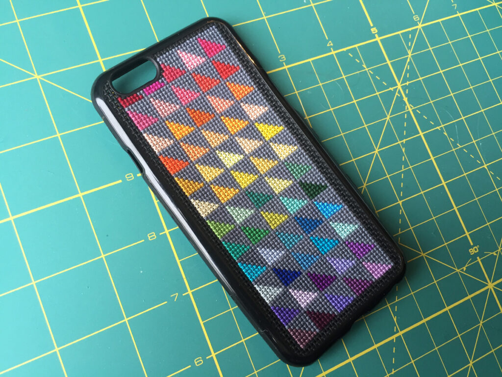 Another Rainbow Cross Stitch iPhone Case at Hugs are Fun