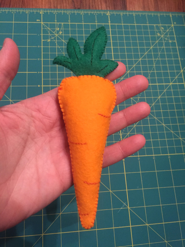 Felt Plush Carrot Pattern from Hugs are Fun