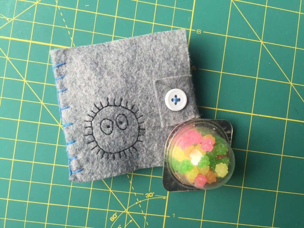 Studio Ghibli Swap - Felt Soot Sprite Needlebook from Hugs are Fun