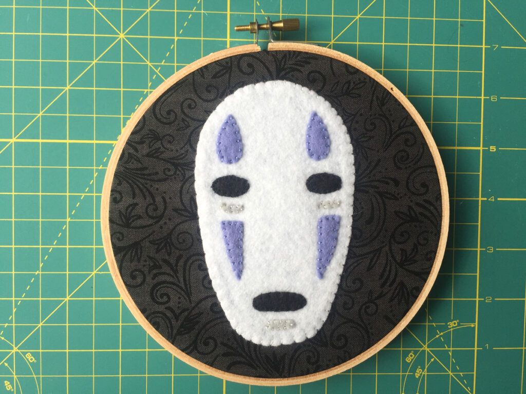 Studio Ghibli Swap - No Face Felt Embroidery Hoop from Hugs are Fun