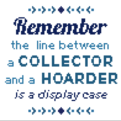 Free Pattern Friday - John Hodgman Quote from Hugs are Fun