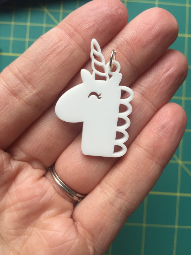 Laser Cut Unicorn Necklace Pendant