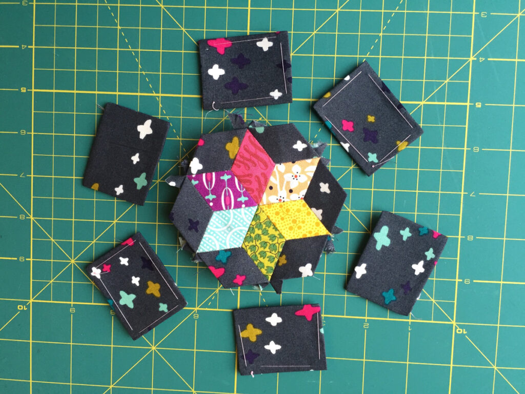 Diamond English Paper Piecing Pincushion from Hugs are Fun