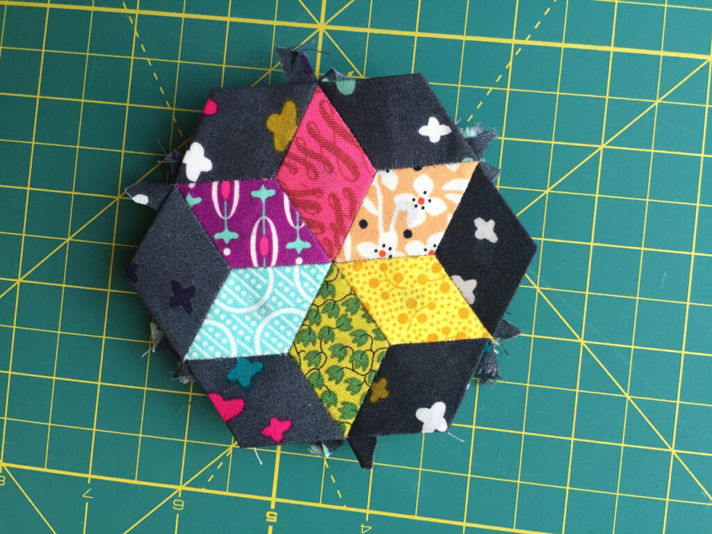 Diamond English Paper Piecing Pincushion from Hugs are Fun