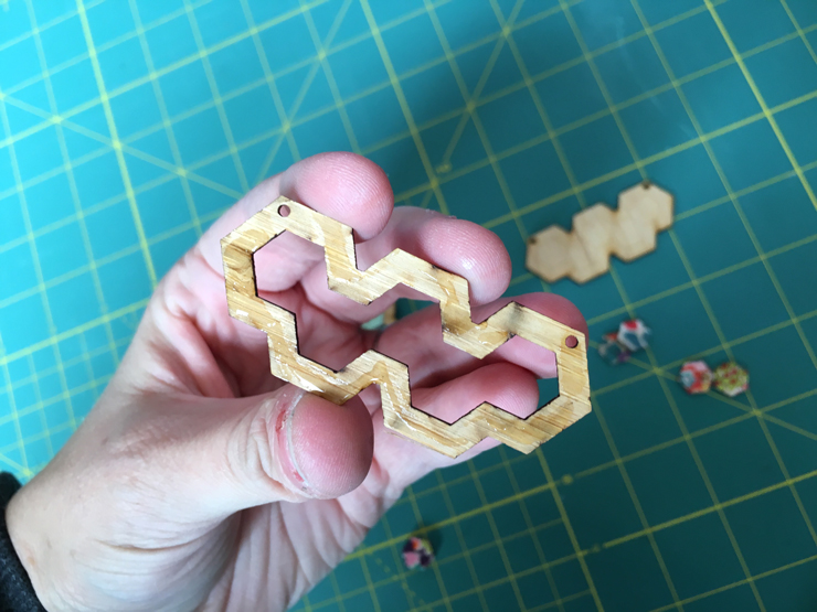 How To Assemble a Laser Cut Hexie Necklace from Hugs are Fun