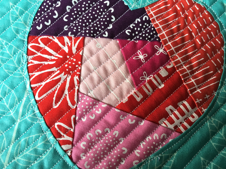 A Reverse Appliqué Heart from Hugs are Fun