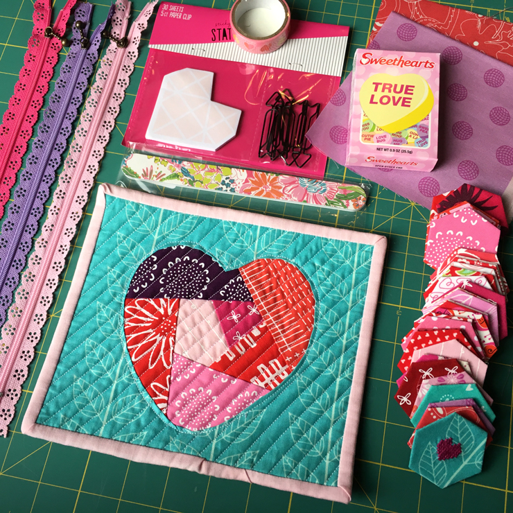 A Reverse Appliqué Heart from Hugs are Fun