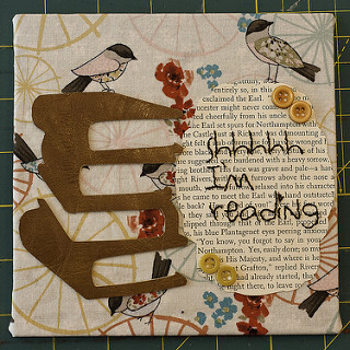 shhh I'm reading embroidered piece