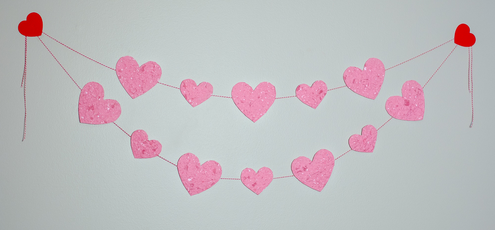 heart paper bunting