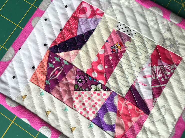 Paper Pieced Monogram Mini Quilts from Hugs are Fun