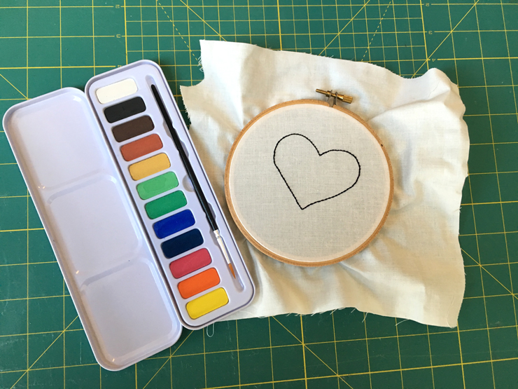 March TSNEM - Watercolor Tinted Embroidery from Hugs are Fun
