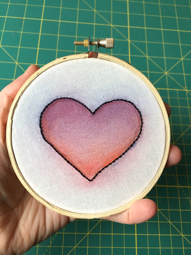 March TSNEM - Watercolor Tinted Embroidery from Hugs are Fun