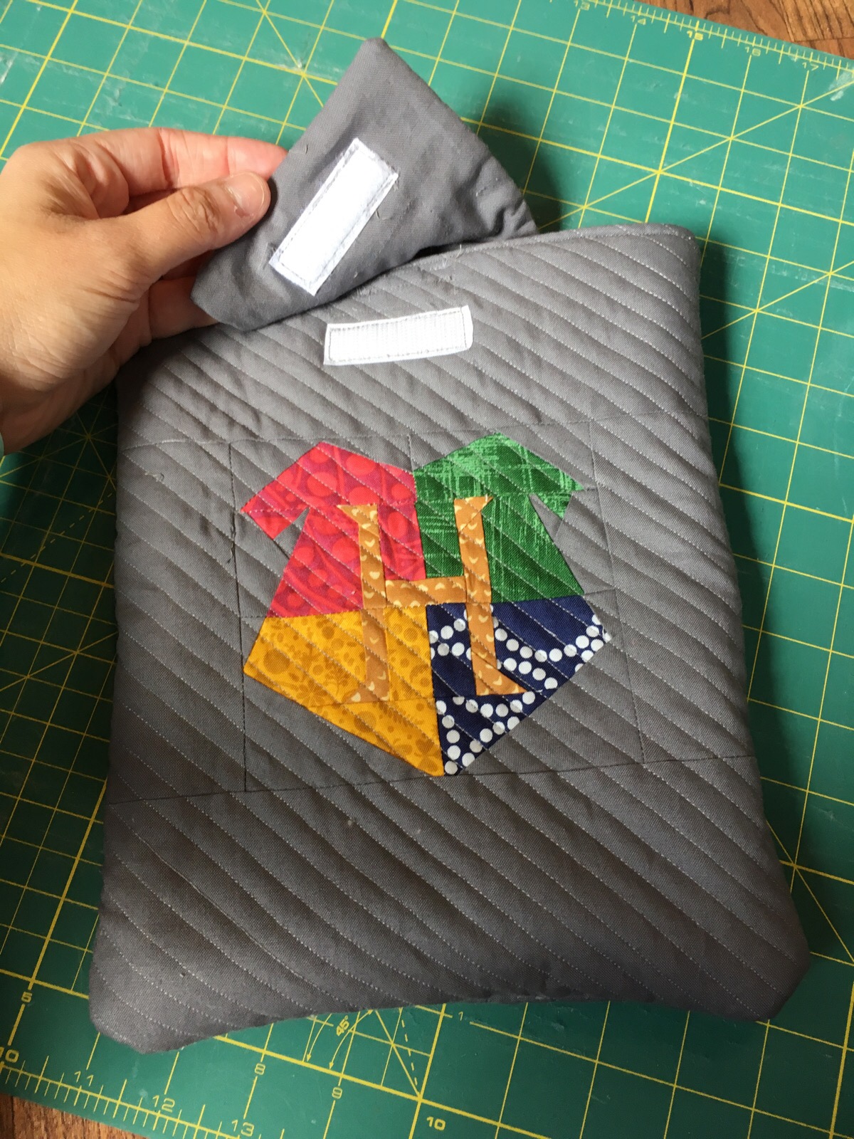 Quilted Hogwarts iPad Sleeve from Hugs are Fun